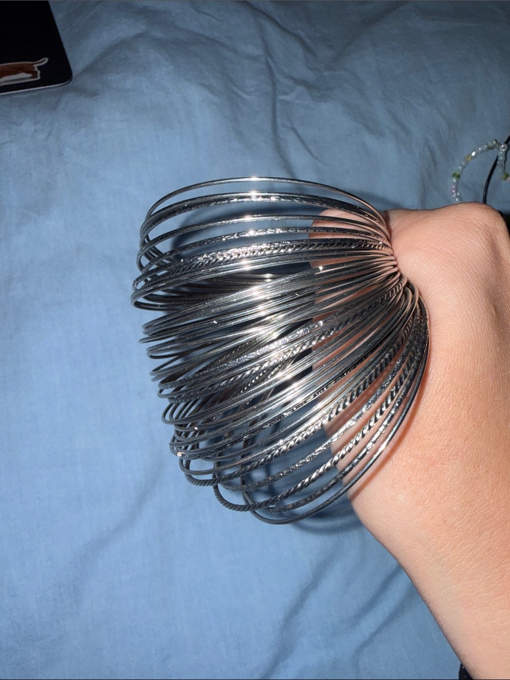 Silver Multi-Stack Bangle Bracelet - Women Jewelry